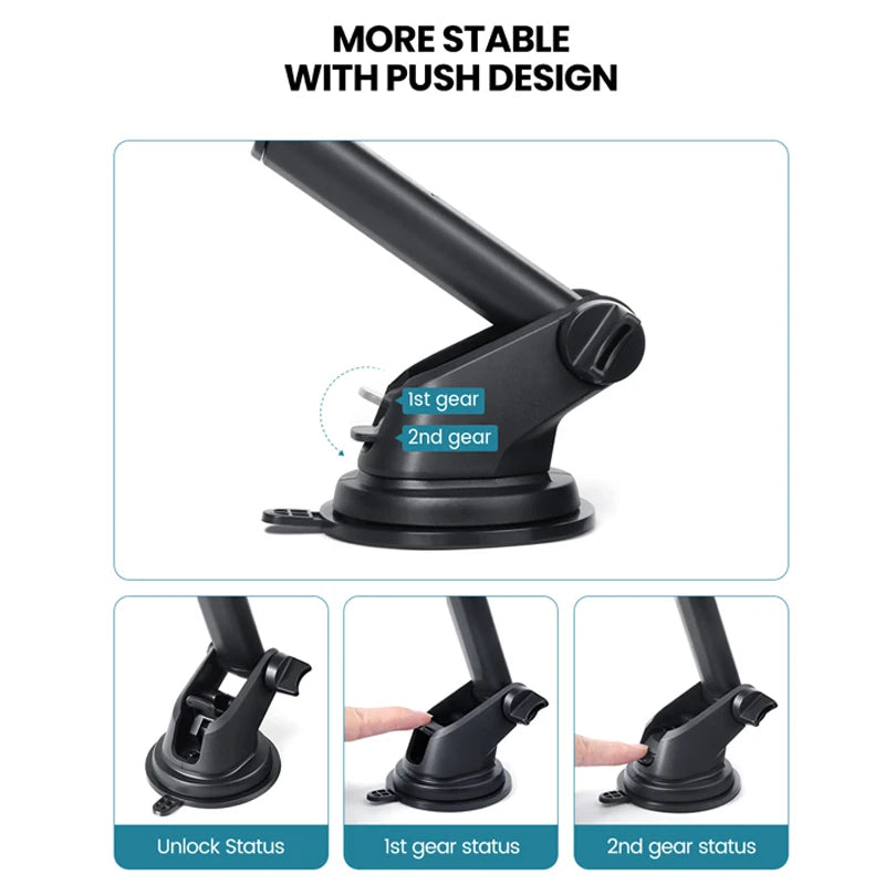 Car Phone Holder Smartphone Support in Car Cell Phone Holder Suction Cup Clip Stand Mobile Phone Holder Stand