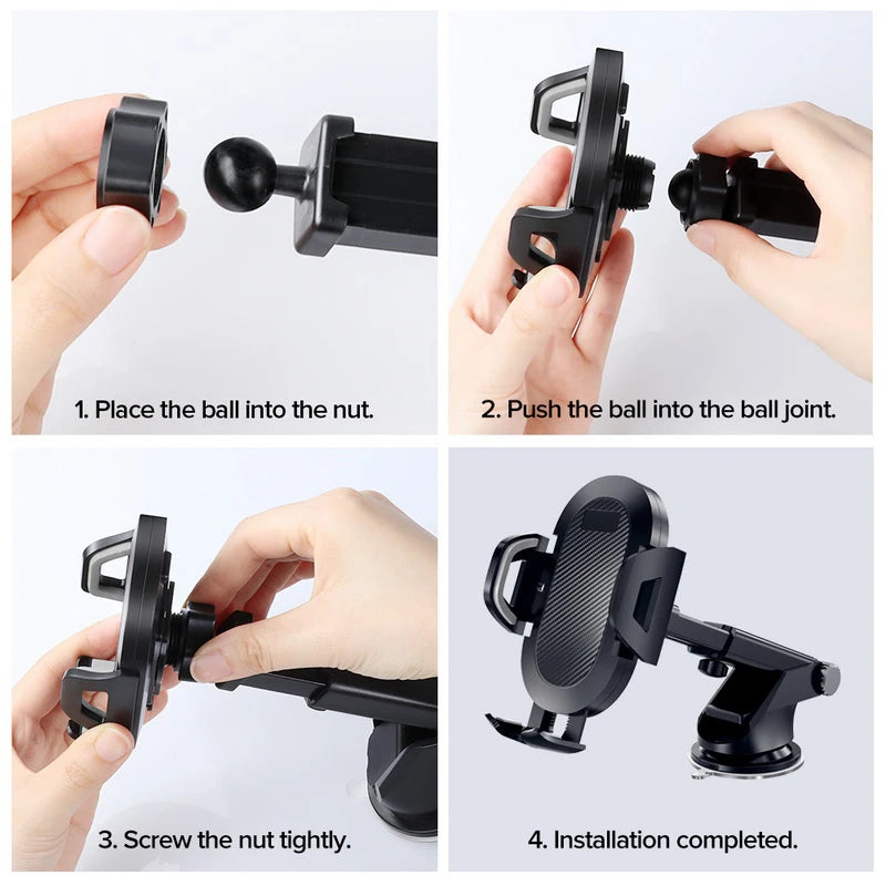 Car Phone Holder Smartphone Support in Car Cell Phone Holder Suction Cup Clip Stand Mobile Phone Holder Stand