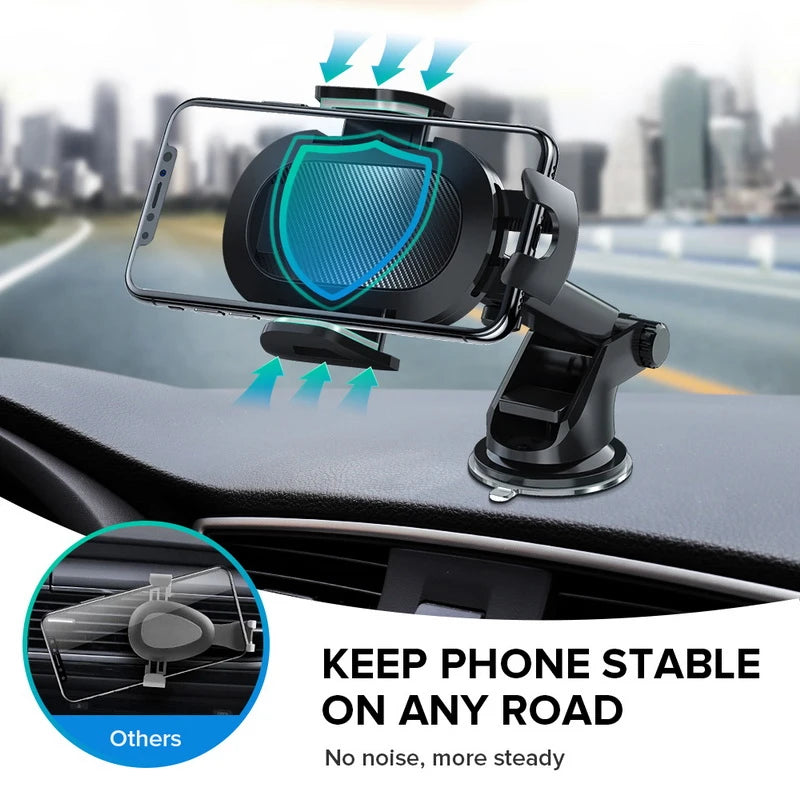 Car Phone Holder Smartphone Support in Car Cell Phone Holder Suction Cup Clip Stand Mobile Phone Holder Stand
