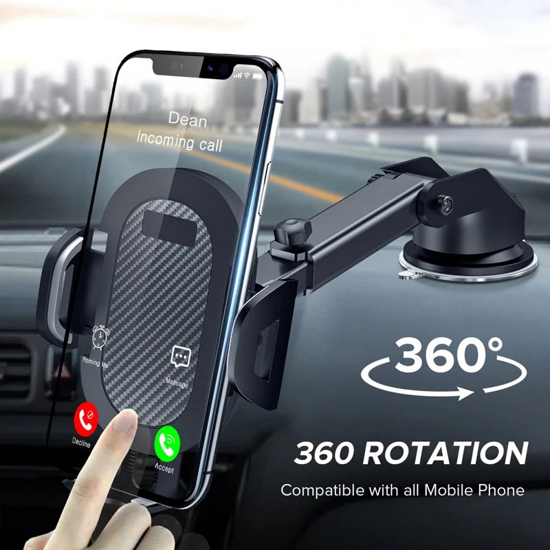 Car Phone Holder Smartphone Support in Car Cell Phone Holder Suction Cup Clip Stand Mobile Phone Holder Stand