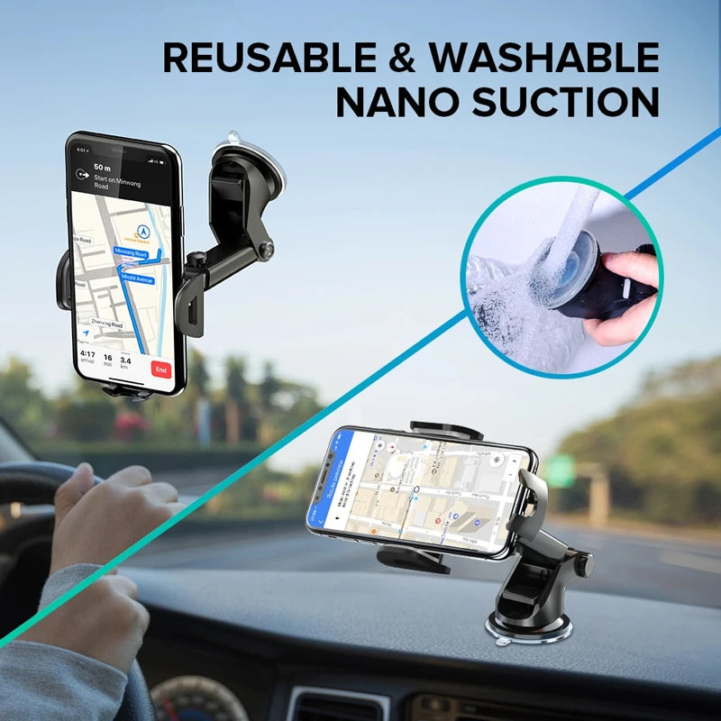 Car Phone Holder Smartphone Support in Car Cell Phone Holder Suction Cup Clip Stand Mobile Phone Holder Stand