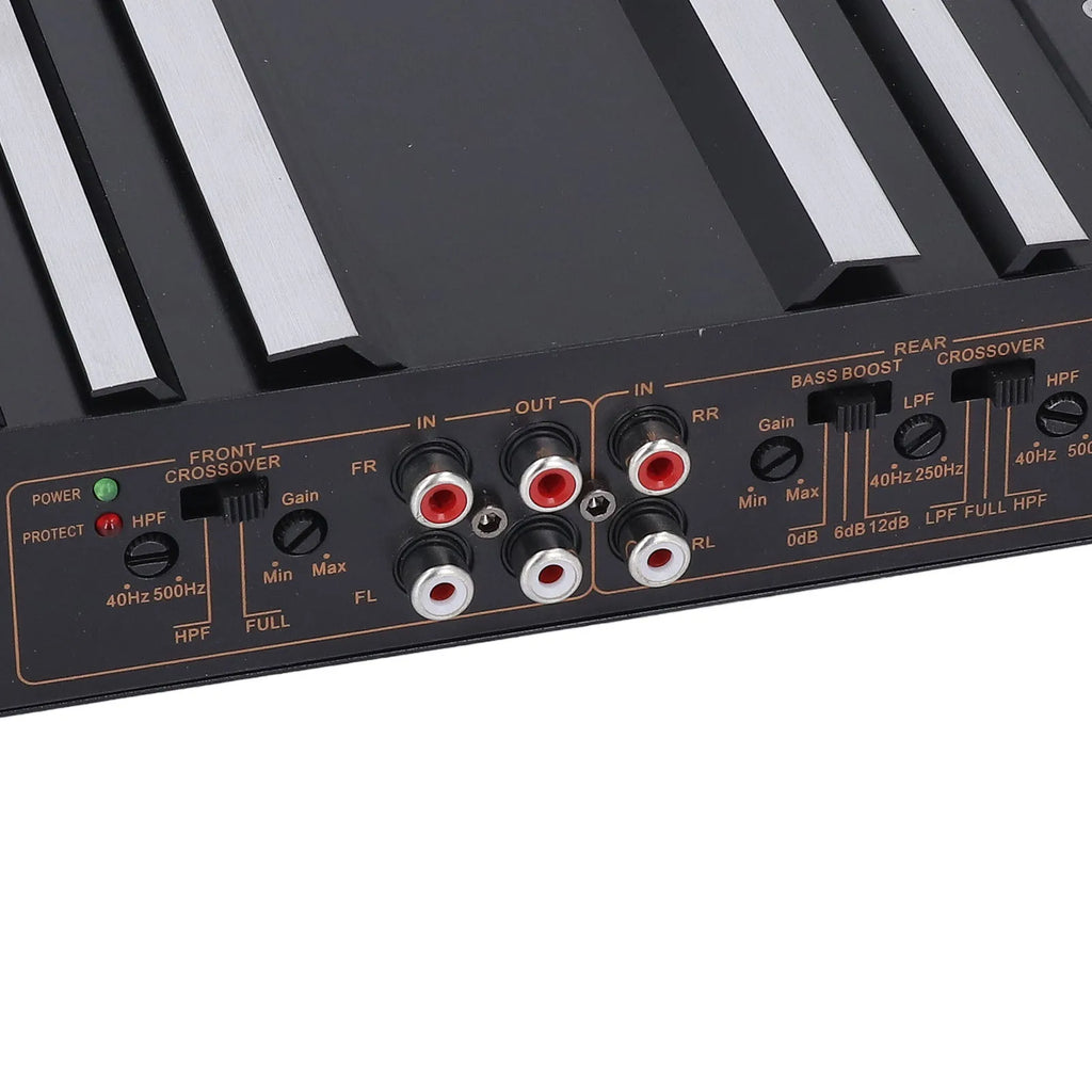 Car Amplifier 7800W 4 Channels Class AB Aluminum Alloy Pure Bass Power Amp for DC 12V Truck Boat UTV Motorcycle
