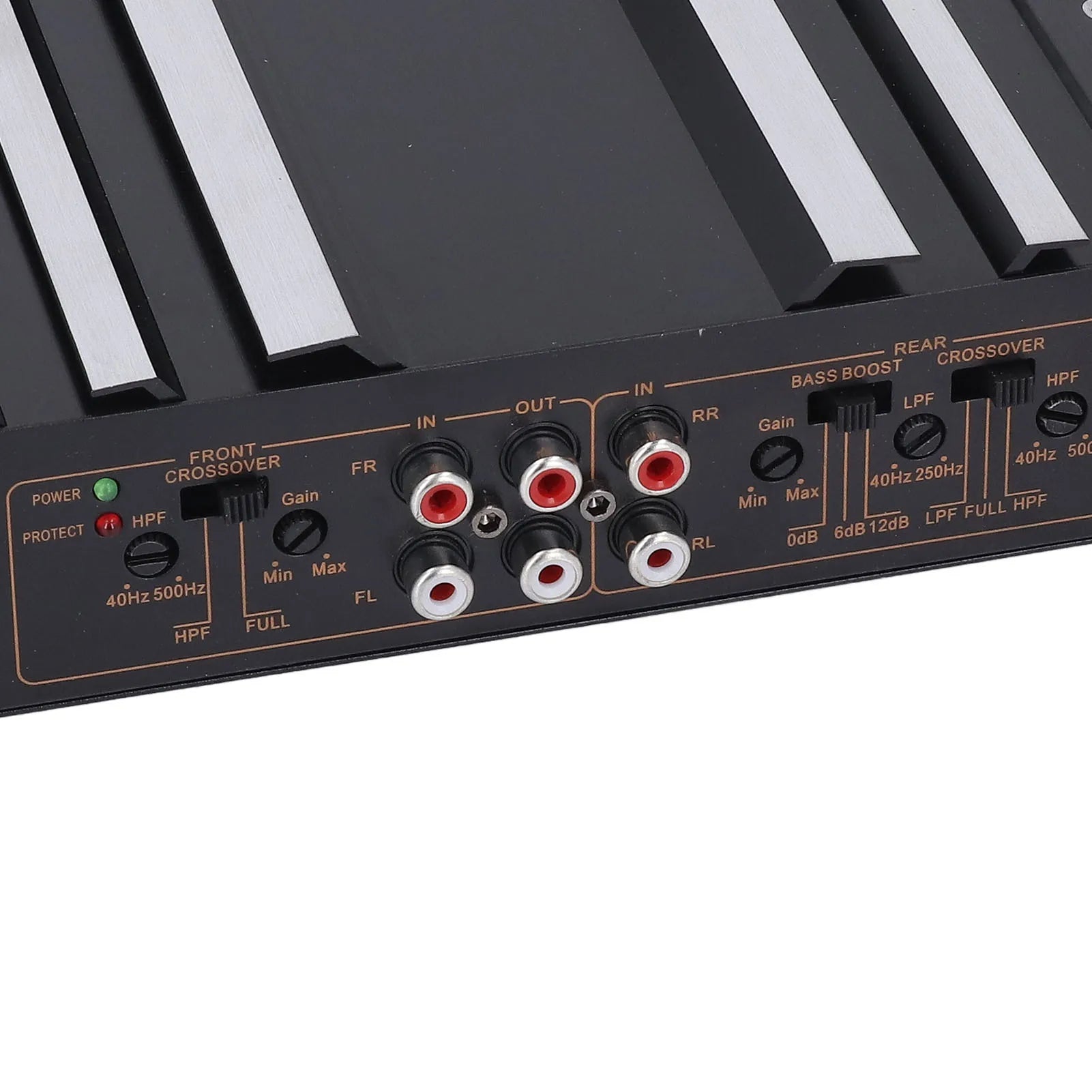 Car Amplifier 7800W 4 Channels Class AB Aluminum Alloy Pure Bass Power Amp for DC 12V Truck Boat UTV Motorcycle