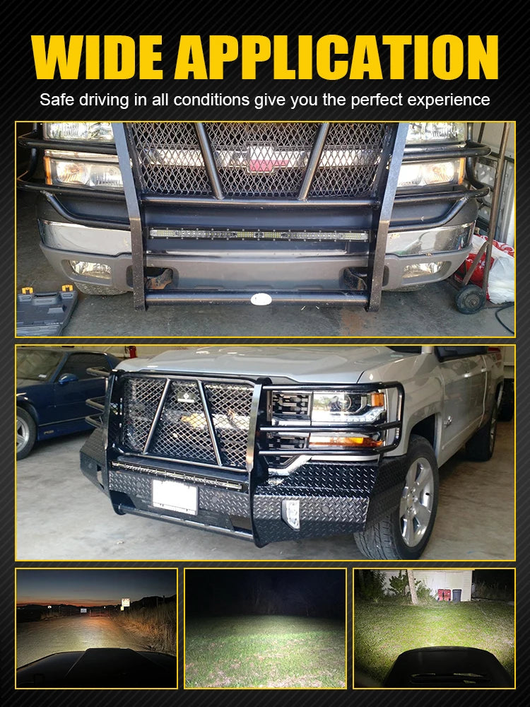 barra led atv off road light bar auto 4x4 led light 12v auxiliary driving lighting slim brightness 6000k 21'' car accessories