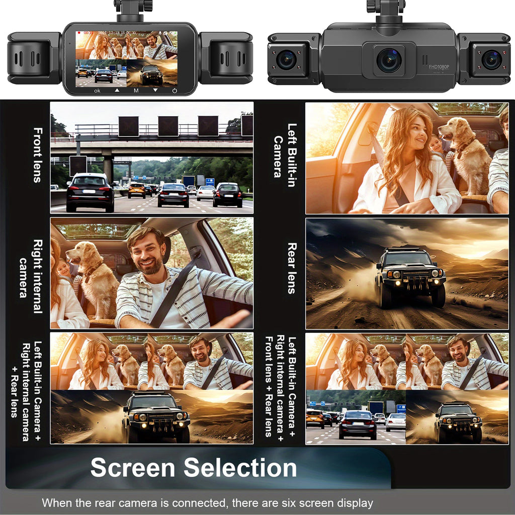 Dashcam for cars 4 Channel Black Box WiFi Driving Camera FHD 1080Hardwire kit car accessories