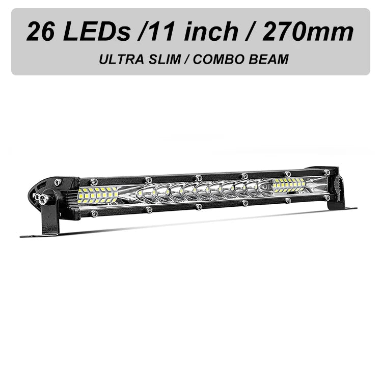 Slim Spot Flood LED Bar Off Road 12V 24V LED Light Bar Work Light For Car 4x4 Truck ATV SUV Boat Lada Barra LED Lightbar