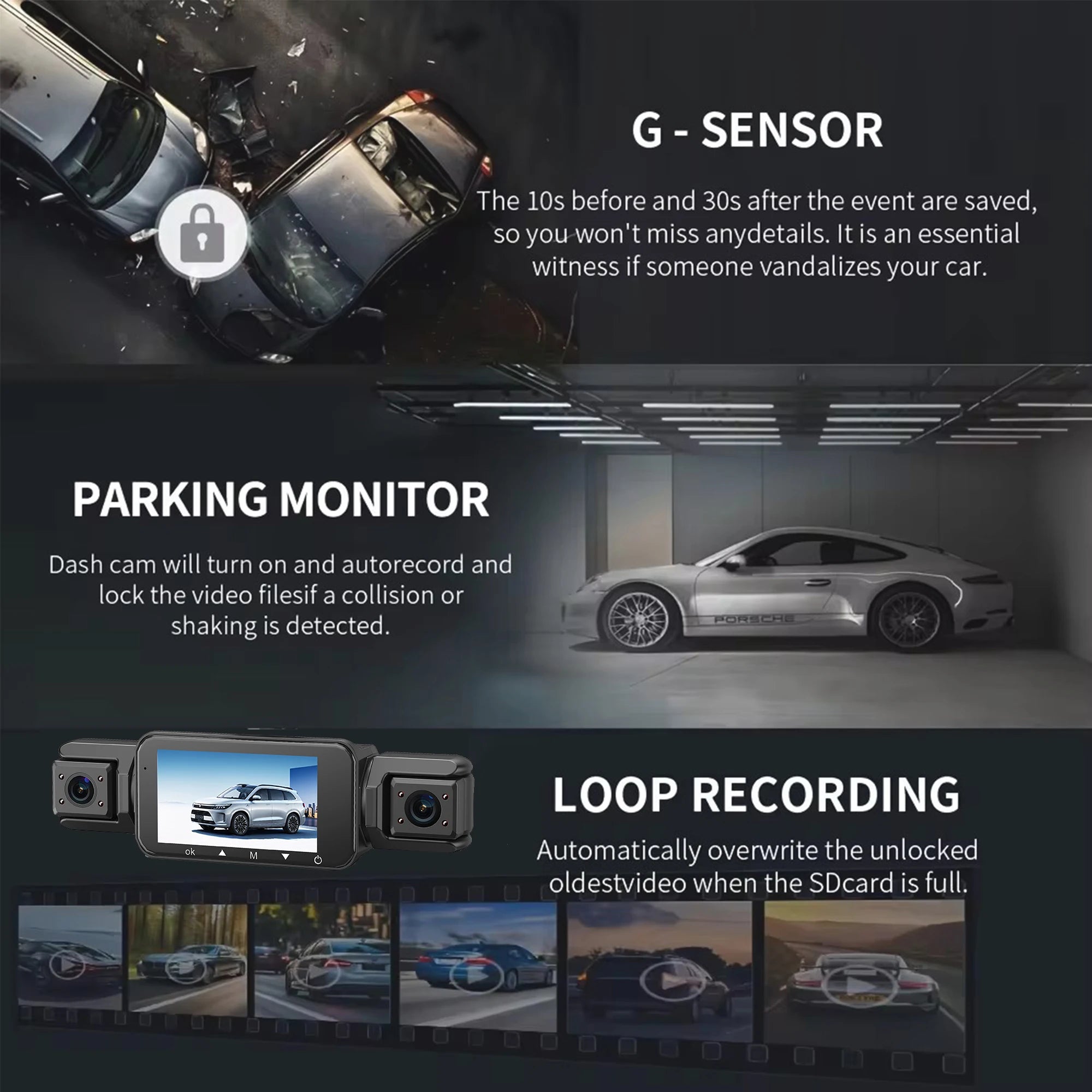 Dashcam for cars 4 Channel Black Box WiFi Driving Camera FHD 1080Hardwire kit car accessories