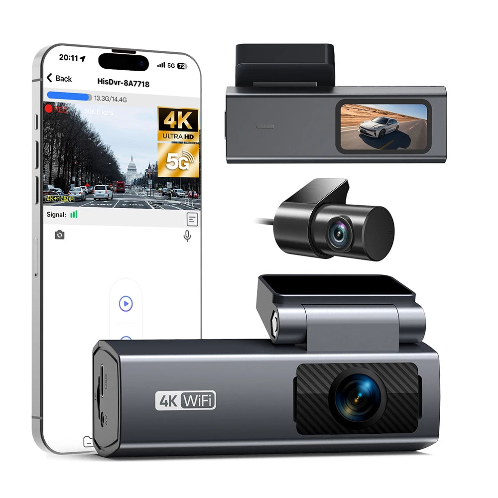 Dash Cam 4k  for Car Camera High-Recorder 24H Parking