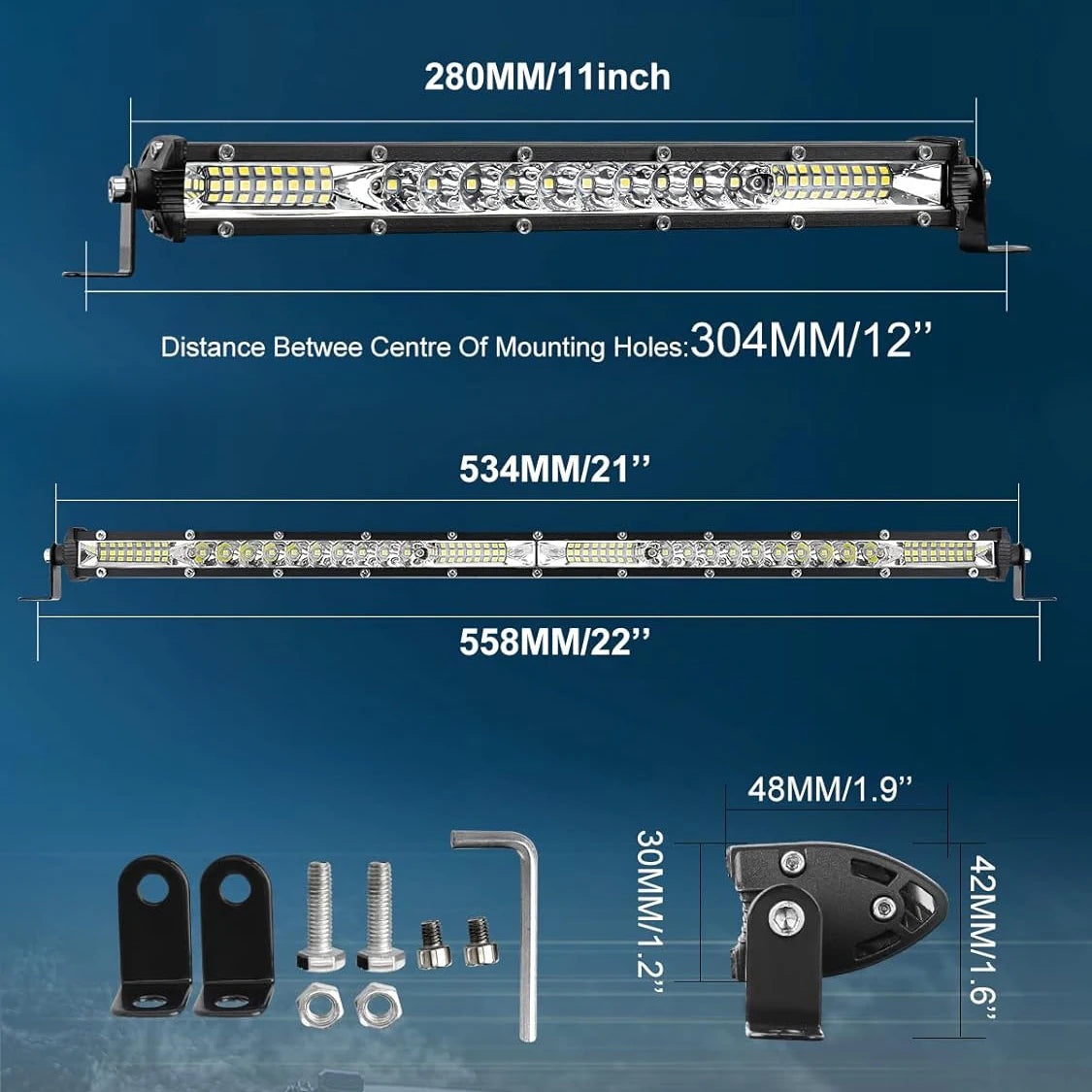 Slim Spot Flood LED Bar Off Road 12V 24V LED Light Bar Work Light For Car 4x4 Truck ATV SUV Boat Lada Barra LED Lightbar