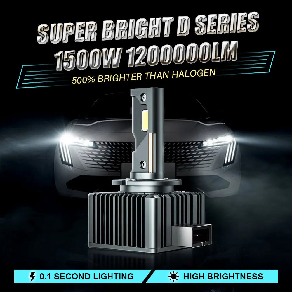 D1S D3S LED Headlight Canbus 1000W 1500000LM D4S D2S D8S Auto Bulbs Two-sided D1R D2R D3R D4R Car Lamp Xenon HID 6000K 12V 24V