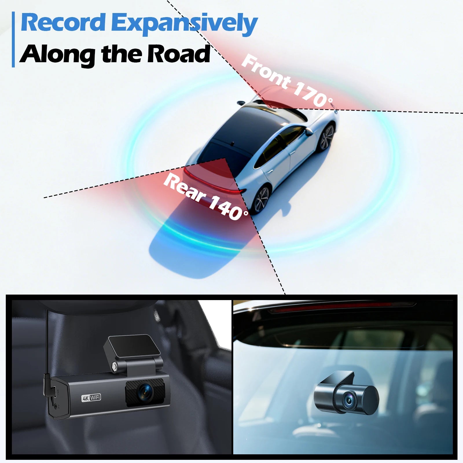 Dash Cam 4k  for Car Camera High-Recorder 24H Parking