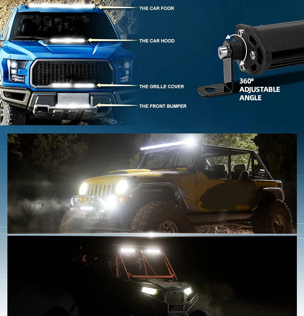Slim Spot Flood LED Bar Off Road 12V 24V LED Light Bar Work Light For Car 4x4 Truck ATV SUV Boat Lada Barra LED Lightbar