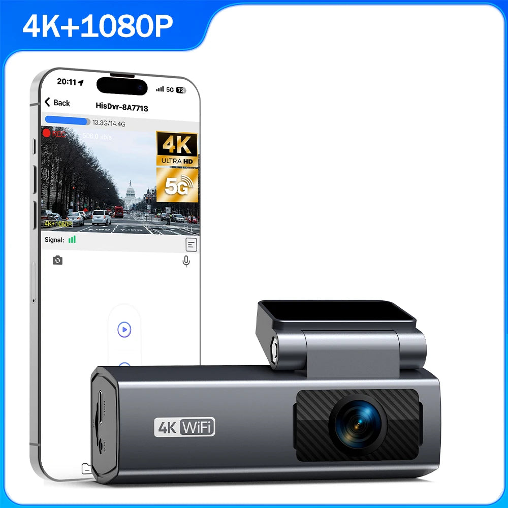 Dash Cam 4k  for Car Camera High-Recorder 24H Parking