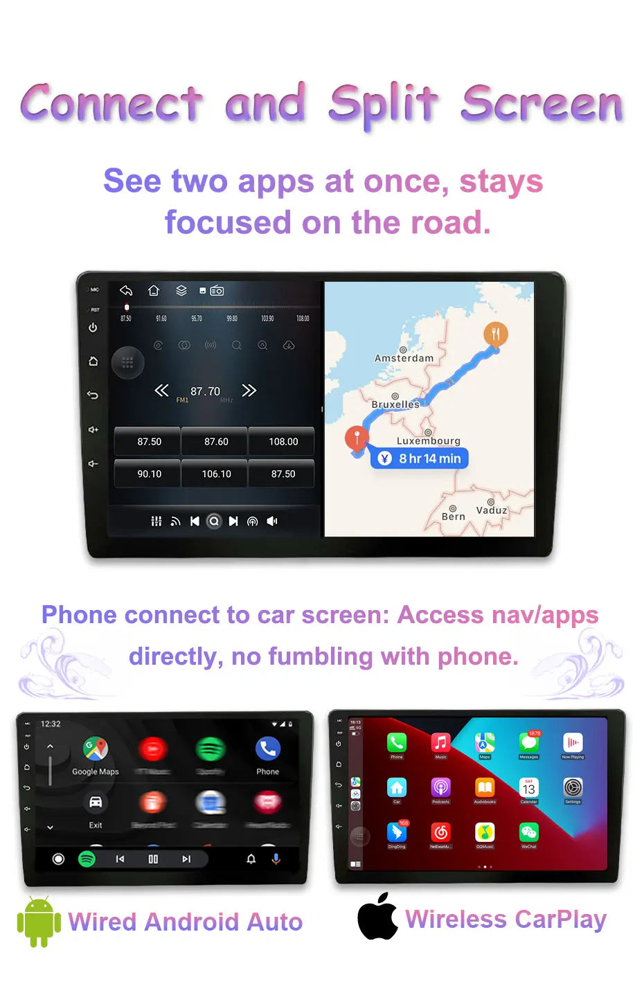 Android 16 Car Radio For Honda Pilot 2016- 2019 Viedo Player GPS Navigation Multimedia Autoradio Head Unit Bluetooth DSP QLED