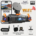 Dashcam for cars 4 Channel Black Box WiFi Driving Camera FHD 1080Hardwire kit car accessories