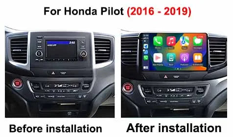 Android 16 Car Radio For Honda Pilot 2016- 2019 Viedo Player GPS Navigation Multimedia Autoradio Head Unit Bluetooth DSP QLED