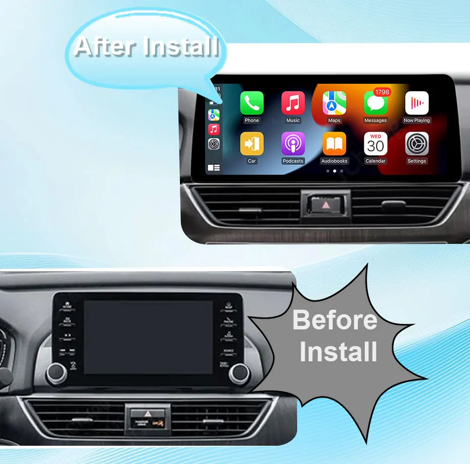 Android 16 12.3" Car Radio for Honda Accord 10 CV X 2018-2022 Wireless CarPlay GPS Bluetooth WiFi DSP IPS Touch Screen Autoradio