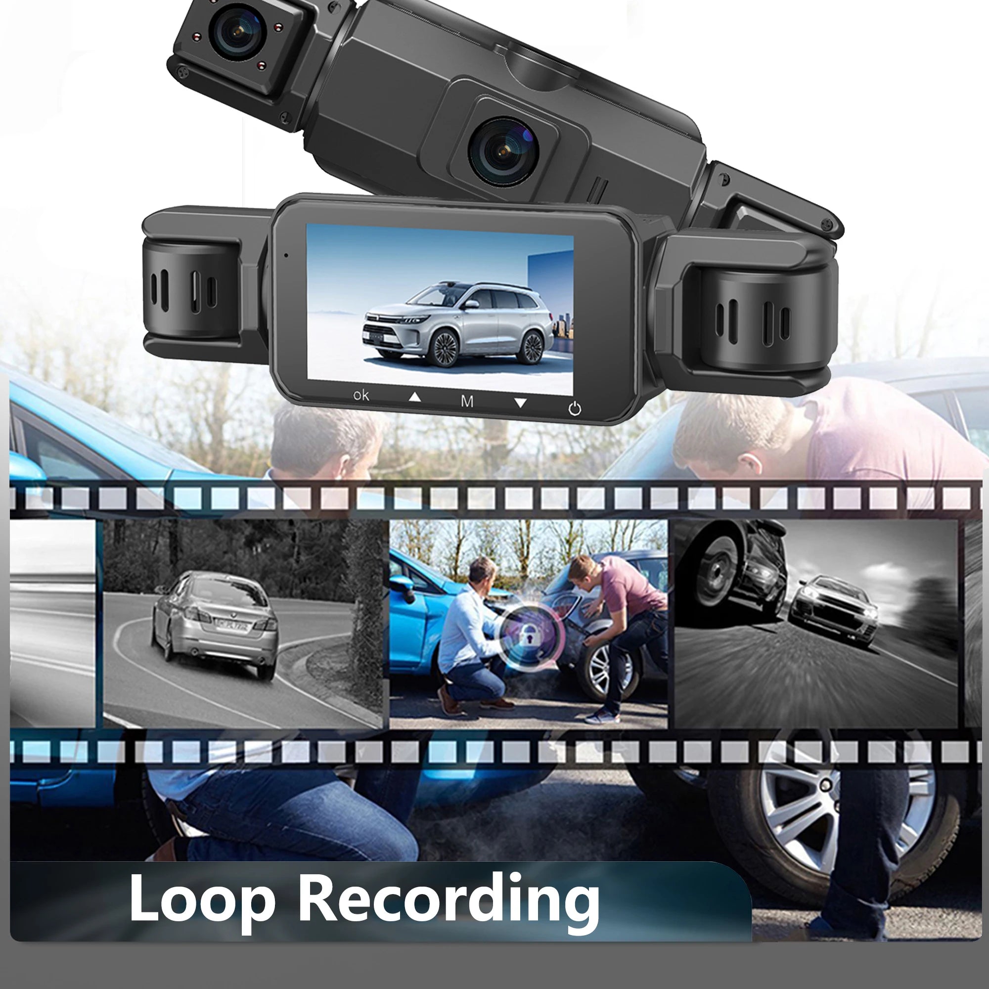 Dashcam for cars 4 Channel Black Box WiFi Driving Camera FHD 1080Hardwire kit car accessories