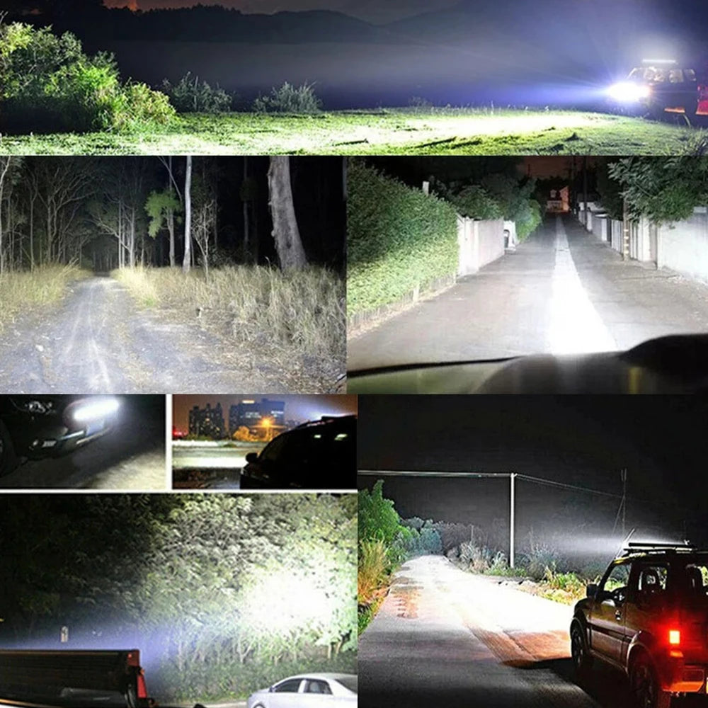 Super Bright LED Light Bar Offroad 8" 12V 24V Spotlight Barra LED Work Light for Lada Truck 4x4 SUV ATV Car Driving Fog Light