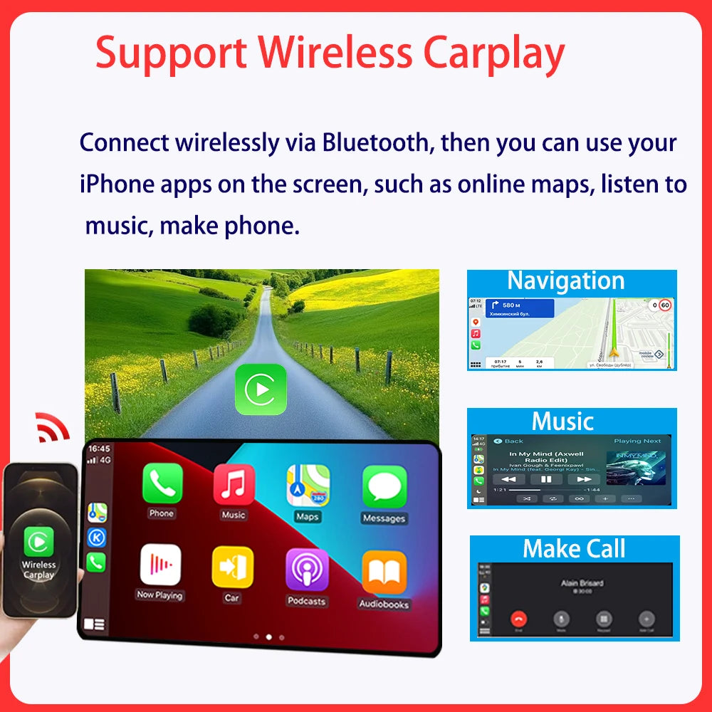 For Honda CRV CR-V(2017-2021)car player Car Radio Android 13 Wireless Carplay Multimedia Video Player GPS Navigation