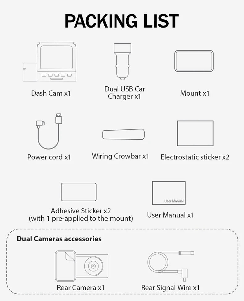 Dash Cam 4k  for Car Camera High-Recorder 24H Parking