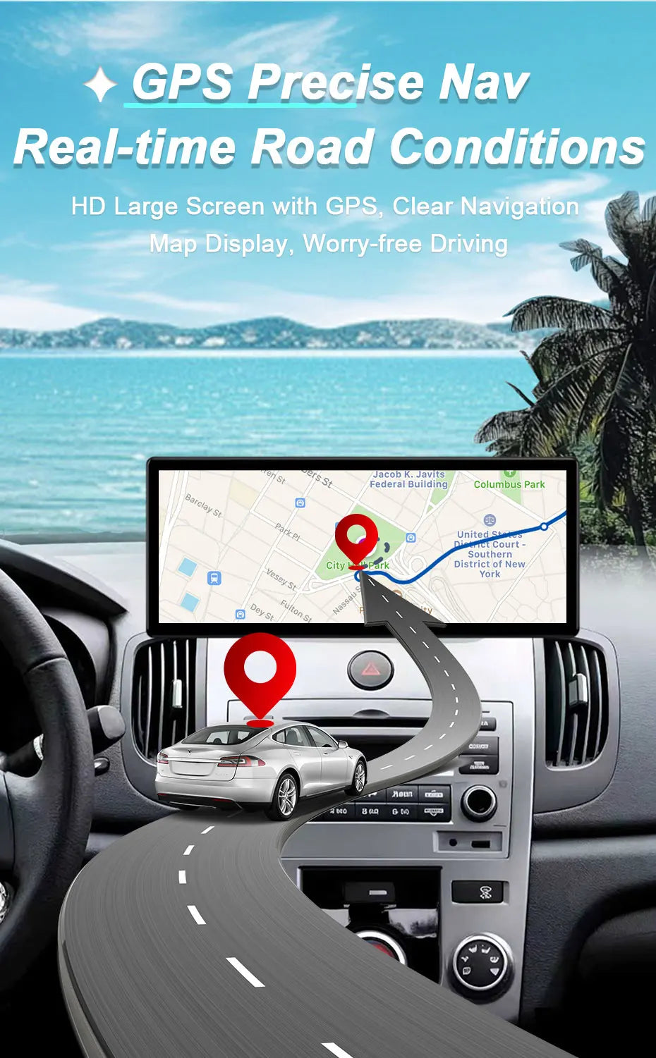 Android 16 12.3" Car Radio for Honda Accord 10 CV X 2018-2022 Wireless CarPlay GPS Bluetooth WiFi DSP IPS Touch Screen Autoradio
