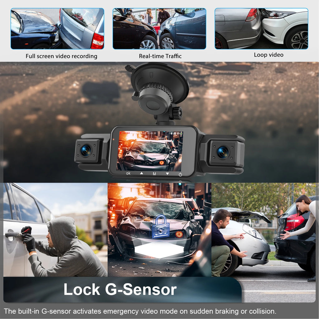 Dashcam for cars 4 Channel Black Box WiFi Driving Camera FHD 1080Hardwire kit car accessories