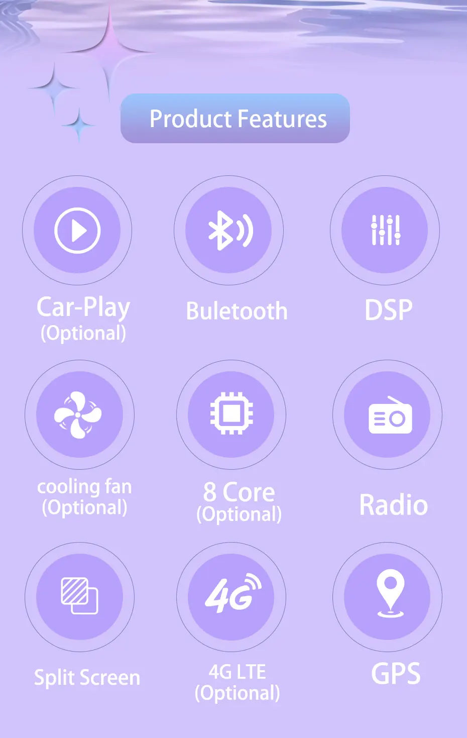 Android 16 Car Radio For Honda Pilot 2016- 2019 Viedo Player GPS Navigation Multimedia Autoradio Head Unit Bluetooth DSP QLED