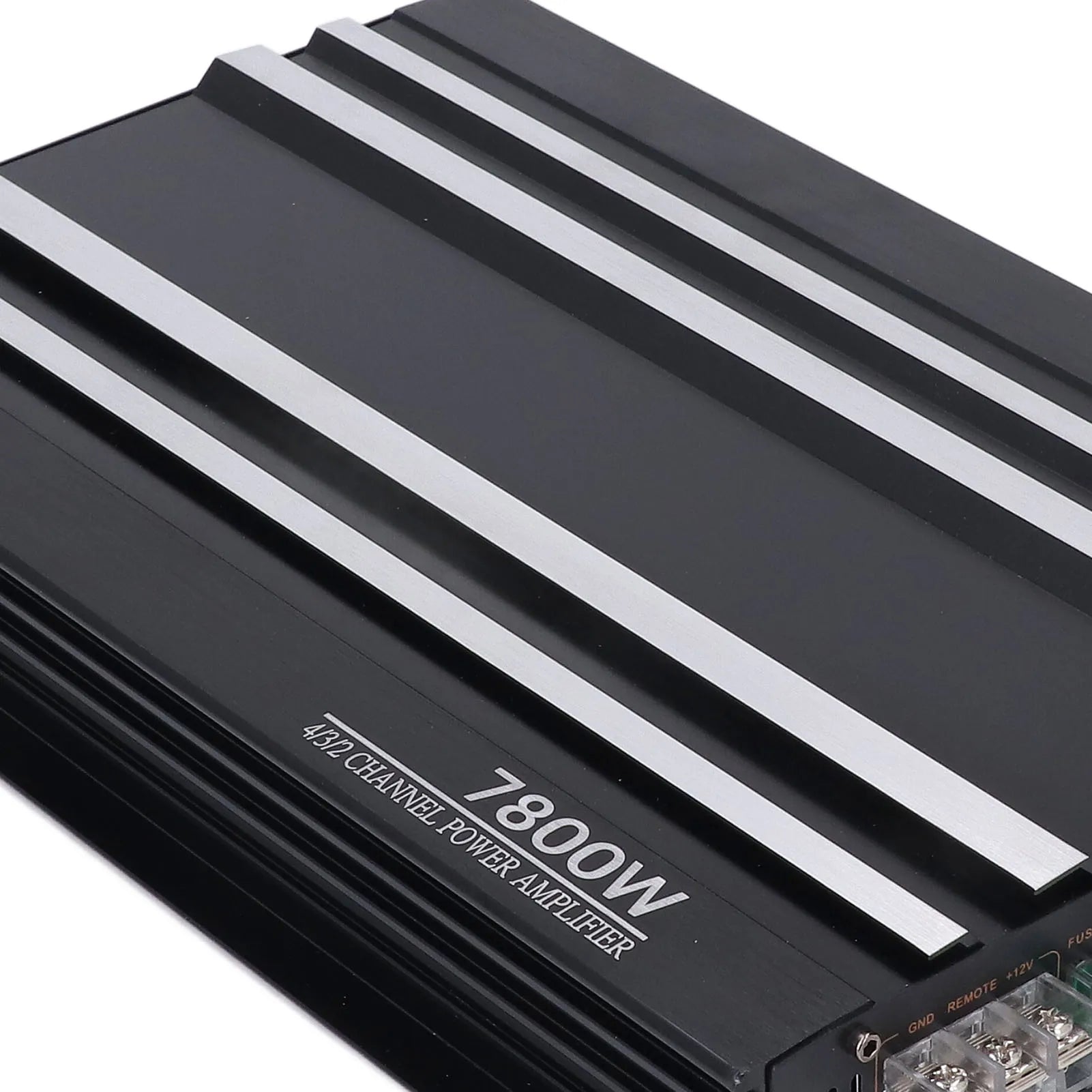 Car Amplifier 7800W 4 Channels Class AB Aluminum Alloy Pure Bass Power Amp for DC 12V Truck Boat UTV Motorcycle