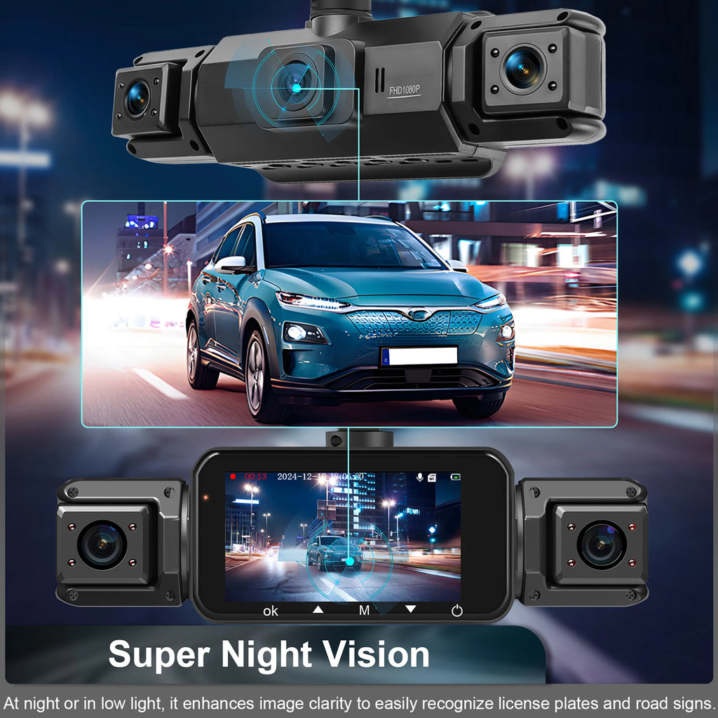 Dashcam for cars 4 Channel Black Box WiFi Driving Camera FHD 1080Hardwire kit car accessories