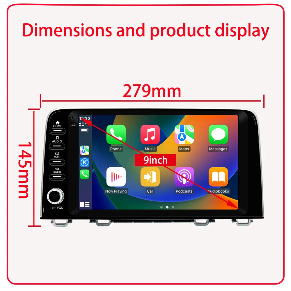 For Honda CRV CR-V(2017-2021)car player Car Radio Android 13 Wireless Carplay Multimedia Video Player GPS Navigation