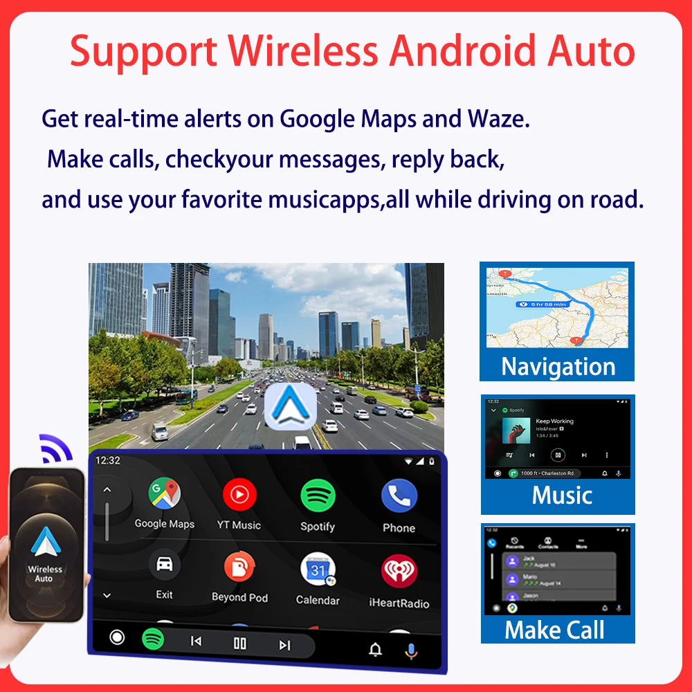 For Honda CRV CR-V(2017-2021)car player Car Radio Android 13 Wireless Carplay Multimedia Video Player GPS Navigation