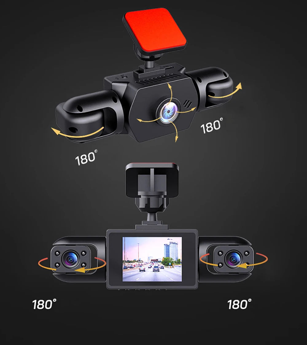 Dash Cam for Cars HD 24H Recording Car Camera Night Vision Video Recorder wide angle 4 Channel Car DVR Came for Front and Rear